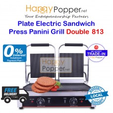 Press Griddle Sanwich Grill Panini Machine Double 813 ( Electric ) GR-M0010 813型全坑扒炉