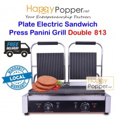 Press Griddle Sanwich Grill Panini Machine Double 813 ( Electric ) GR-M0010 813型全坑扒炉