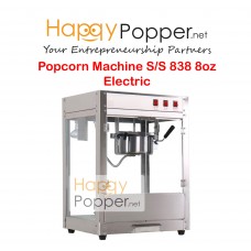 Popcorn Machine S/S 8oz 838 ( Electric ) PC-M0015 全不锈钢平顶爆米花机8安士