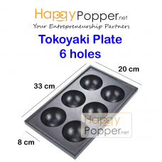 Takoyaki Plate ( 6 Big Holes )  TK-T0004  章鱼小丸子机烤盘6孔