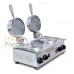 Waffle Machine Double Electric - HAPPYPOPPER - 1 Year Warranty WF-M0018 铝板双头电燃华夫机