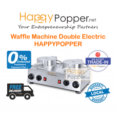 Waffle Machine Double Electric - HAPPYPOPPER - 1 Year Warranty WF-M0018 铝板双头电燃华夫机