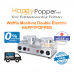 Waffle Machine Double Electric - HAPPYPOPPER - 1 Year Warranty WF-M0018 铝板双头电燃华夫机