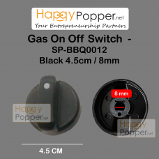Gas On Off Switch SP-BBQ0012 ( Black ) 4.5 cm / 8 mm