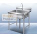 Stainless Steel Kitchen Sink Single Bowl Tank 50 x 50 x 80 cm T : 0.65  ( 201 ) SS-M0008 201不锈钢厨房水槽单槽