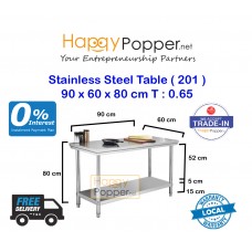 Stainless Steel Table 90 x 60 x 80 cm 0.65 T ( 201 ) SS-M0011 201不锈钢桌子（3尺）