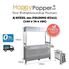 S/Steel 201 Folding Stall 120 x 70 x 190cm - SS-M0023 - 不锈钢201 折叠摊位 120x70x190厘米