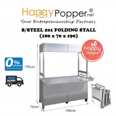 S/Steel 201 Folding Stall 180 x 70 x 190cm - SS-M0024 - 不锈钢201 折叠摊位 180x70x190厘米