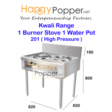 Stainless Steel Kwali Rance 1 Burner Stove 1 Water Pot 201 ( High Pressure ) 820 x 650 x 800 SS-M0021 猛火炉 一炒一水槽