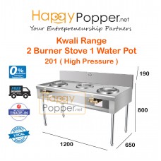 Stainless Steel Kwali Rance 2 Burner 1 Water Pot 201 ( High Pressure ) 1200 x 650 x 800 SS-M0022 猛火炉 两炒一水槽
