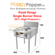 Stainless Steel Kwali Rance Single Burner Stove 201 ( High Pressure )  600 x 600 x 800 SS-M0020 猛火炉 单炒