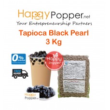 Boba Tapioca Starch Balls Black Pearl 3kg ( Size 2.3 ) ( 6/Ctn ) BT-PL004 进口珍珠奶茶专用黑珍珠3公斤