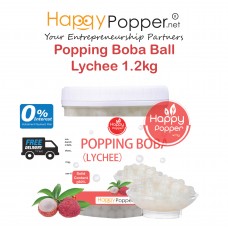 Popping Boba Pearl Coating Juice Ball 1.2kg - Lychee ( 12 Btl/Ctn ) BT-J0046 荔枝口味爆爆珠1.2公斤装