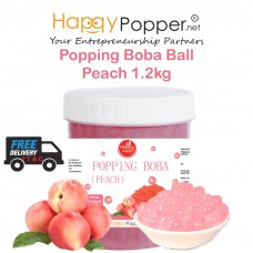 Popping Boba Pearl Coating Juice Ball 1.2kg - Peach ( 12 Btl/Ctn ) BT-J0044 葡萄口味爆爆珠1.2公斤装