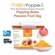 Popping Boba Pearl Coating Juice Ball ( Square ) Passion Fruit 3 kg BT-J0026 ( 4/Ctn ) 百香果爆爆珠