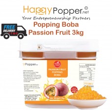 Popping Boba Pearl Coating Juice Ball ( Square ) Passion Fruit 3 kg BT-J0026 ( 4/Ctn ) 百香果爆爆珠