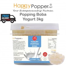 Popping Boba Pearl Coating Juice Balls ( Square ) Yogurt 3 kg BT-J0025 优格爆爆珠