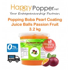 Popping Boba Pearl Coating Juice Balls Passion Fruit 3.2kg ( 4/Ctn ) BT-J0008 百香果爆爆珠