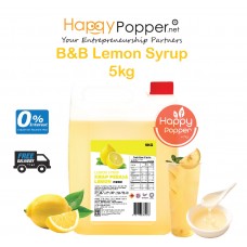 B&B Concentrated Fruit Syrup Lemon 5kg ( 4 Btl/Ctn ) BT-SY127 柠檬果味糖浆5公斤装