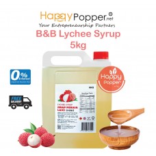 B&B Concentrated Fruit Syrup Lychee 5kg ( 4 Btl/Ctn ) BT-SY130 荔枝果味糖浆5公斤装