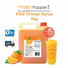 B&B Concentrated Fruit Syrup Orange 5kg ( 4 Btl/Ctn ) BT-SY126 香橙果味糖浆5公斤装