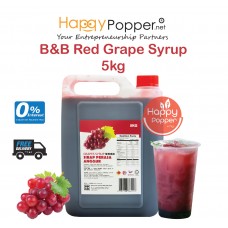 B&B Concentrated Fruit Syrup Red Grape 5kg ( 4 Btl/Ctn ) BT-SY129 红葡萄果味糖浆5公斤装