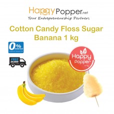 Cotton Candy Floss Sugar Banana 1kg ( 12/Ctn ) CC-F0001 香蕉口味棉花糖粉1公斤