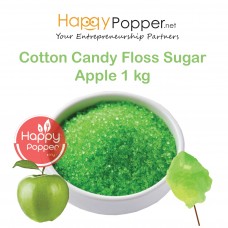 Cotton Candy Floss Sugar Green Apple 1kg ( 12/Ctn ) CC-F0004 青苹果口味棉花糖粉1公斤