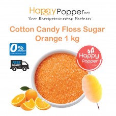 Cotton Candy Floss Sugar Orange 1kg ( 12/Ctn ) CC-F0007 柳橙口味棉花糖粉1公斤	