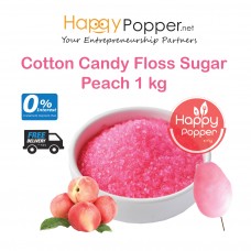 Cotton Candy Floss Sugar Peach 1kg ( 12/Ctn ) CC-F0005 水蜜桃口味棉花糖粉1公斤