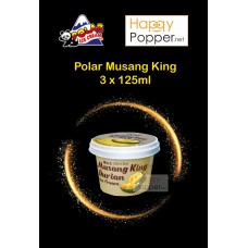 Polar Musang King 3 x 125 ml  100 % Pure Fruit