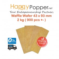 Waffle Wafer Biscuit 43 x 93 mm 2kg ( 900 pcs +- ) IC-C0013 酥脆雪糕饼干片（900个/箱）