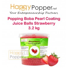 Popping Boba Pearl Coating Juice Balls Strawberry 3.2kg BT-J0002 草莓爆爆珠