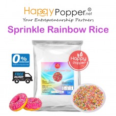 Sprinkle Rainbow Rice Topping 500g ( 20pktd/Ctn ) BT-TO010 七彩米巧克力针彩糖500克
