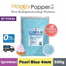 Sprinkles - Pearl Blue 4mm 500g (30pkt/ctn) BT-TO036 - 珍珠蓝糖珠 4毫米 500克