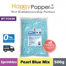 Sprinkles - Pearl Blue Mix 500g (30pkt/ctn) BT-TO038 - 珍珠蓝糖珠 混合大小 500克