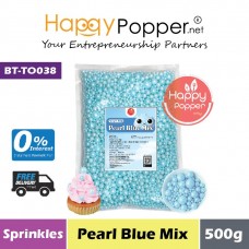 Sprinkles - Pearl Blue Mix 500g (30pkt/ctn) BT-TO038 - 珍珠蓝糖珠 混合大小 500克