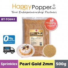 Sprinkles - Pearl Gold 2mm 500g (30pkt/ctn) BT-TO041 - 珍珠金糖珠 2毫米 500克