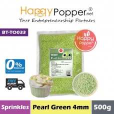 Sprinkles - Pearl Green 4mm 500g (30pkt/ctn) BT-TO033 - 珍珠绿糖珠 4毫米 500克