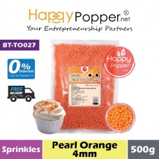 Sprinkles - Pearl Orange 4mm 500g (30pkt/ctn) BT-TO027 - 珍珠橙 糖珠 4毫米 500克 Sprinkles - Pearl Orange 4mm 500g (30pkt/ctn) BT-TO027 - 珍珠橙 糖珠 4毫米 500克