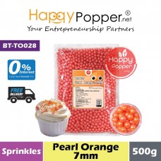 Sprinkles - Pearl Orange 7mm 500g (30pkt/ctn) BT-TO028 - 珍珠橙 糖珠 7毫米 500克 Sprinkles - Pearl Orange 7mm 500g (30pkt/ctn) BT-TO028 - 珍珠橙 糖珠 7毫米 500克