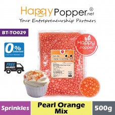 Sprinkles - Pearl Orange Mix 500g (30pkt/ctn) BT-TO029 - 珍珠橙 糖珠 混合 500克 Sprinkles - Pearl Orange Mix 500g (30pkt/ctn) BT-TO029 - 珍珠橙 糖珠 混合 500克