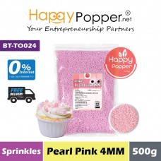 Sprinkles - Pearl Pink 4mm 500g (30pkt/ctn) BT-TO024 - 珍珠粉糖珠 4毫米 500克 Sprinkles - Pearl Pink 4mm 500g (30pkt/ctn) BT-TO024 - 珍珠粉糖珠 4毫米 500克