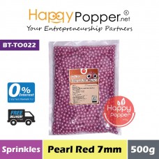 Sprinkles - Pearl Red 7mm 500g (30pkt/ctn) BT-TO022 - 珍珠红糖珠 7毫米 500克