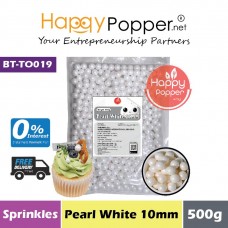 Sprinkles - Pearl White 10mm 500g (30pkt/ctn) BT-TO019 - 珍珠白糖珠 10毫米 500克