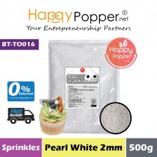 Sprinkles - Pearl White 2mm 500g (30pkt/ctn) BT-TO016 - 珍珠白糖珠 2毫米 500克