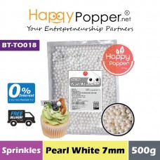 Sprinkles - Pearl White 7mm 500g (30pkt/ctn) BT-TO018 - 珍珠白糖珠 7毫米 500克