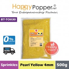 Sprinkles - Pearl Yellow 4mm 500g (30pkt/ctn) BT-TO030 - 珍珠黄糖珠 4毫米 500克