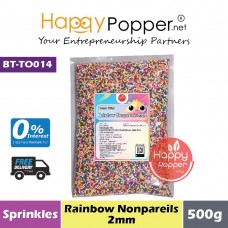 Sprinkles - Rainbow Nonpareils 2mm 500g (30pkt/ctn) BT-TO014 - 彩虹糖珠 2毫米 500克