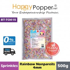 Sprinkles - Rainbow Nonpareils 4mm 500g (30pkt/ctn) BT-TO015 - 彩虹糖珠 4毫米 500克